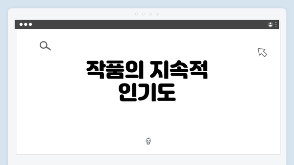 작품의 지속적 인기도