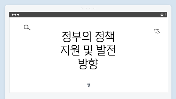 정부의 정책 지원 및 발전 방향