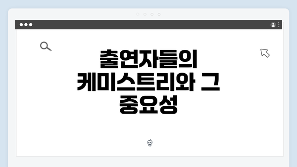 출연자들의 케미스트리와 그 중요성