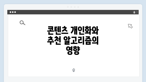 콘텐츠 개인화와 추천 알고리즘의 영향