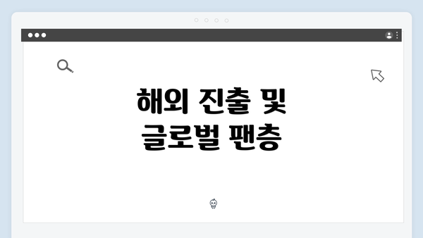 해외 진출 및 글로벌 팬층