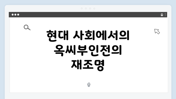 현대 사회에서의 옥씨부인전의 재조명