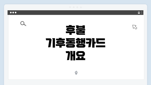 후불 기후동행카드 개요