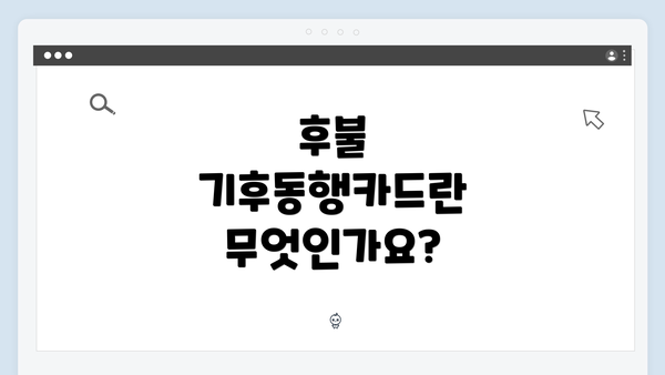 후불 기후동행카드란 무엇인가요?