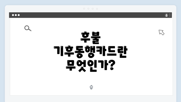 후불 기후동행카드란 무엇인가?