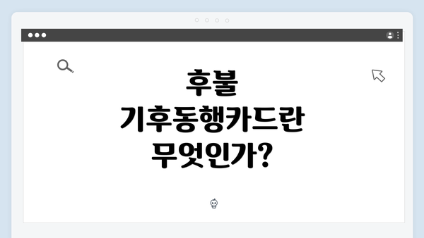 후불 기후동행카드란 무엇인가?