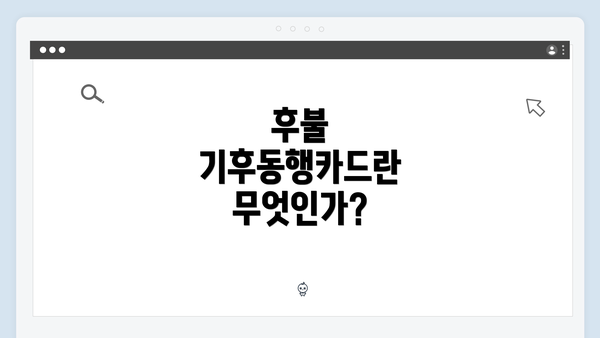 후불 기후동행카드란 무엇인가?