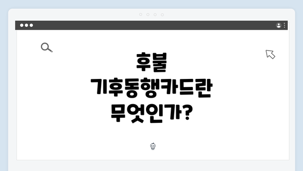 후불 기후동행카드란 무엇인가?