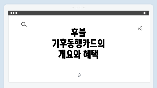 후불 기후동행카드의 개요와 혜택