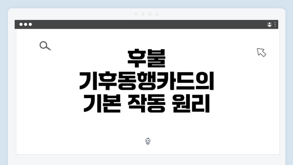 후불 기후동행카드의 기본 작동 원리
