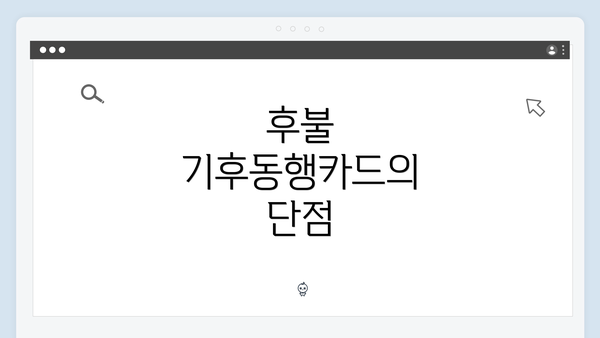 후불 기후동행카드의 단점