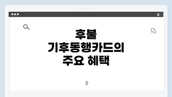 후불 기후동행카드의 주요 혜택