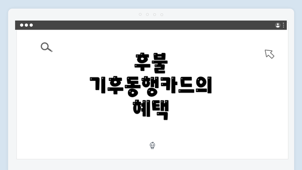 후불 기후동행카드의 혜택