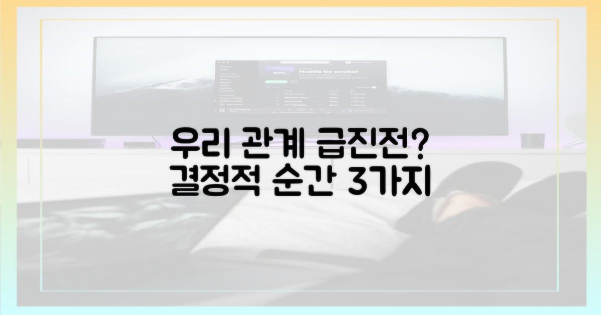 관계 급진전, 결정적 3가지 터닝포인트