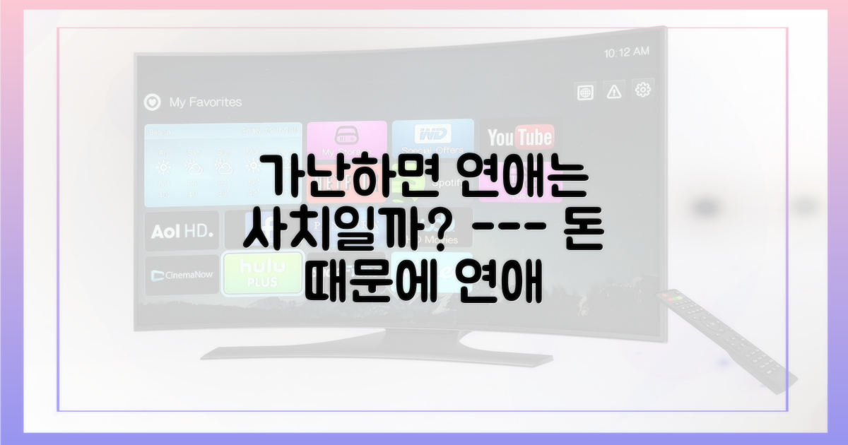 가난은 연애할 자격도 뺏는 걸까?