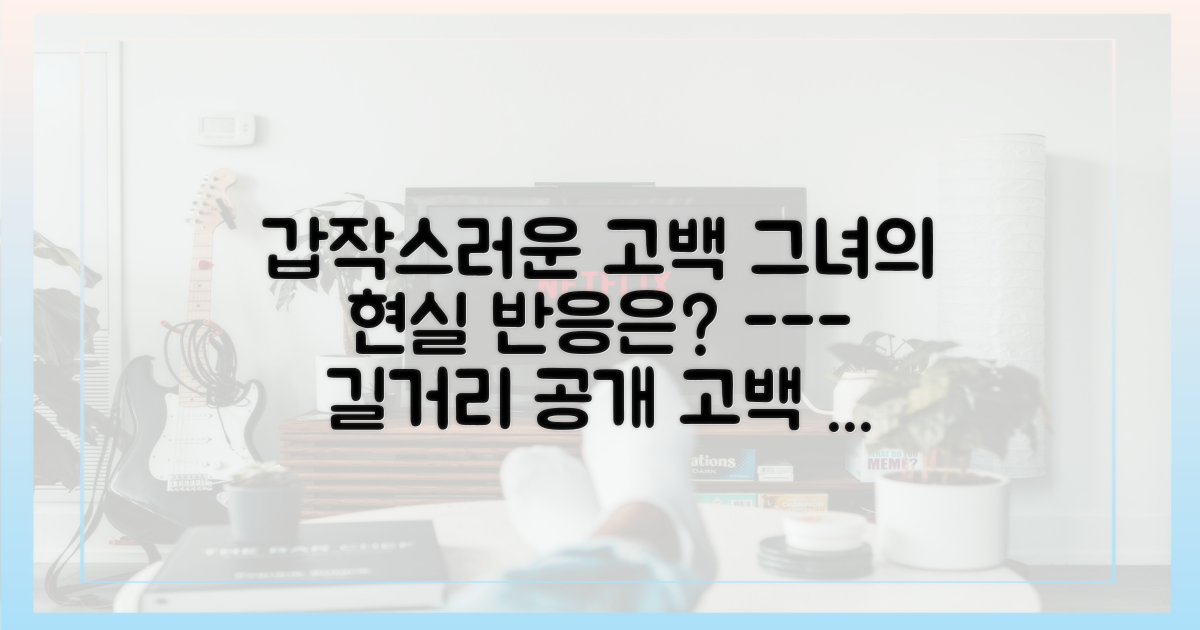 갑작스러운 구애에 대한 현장 반응