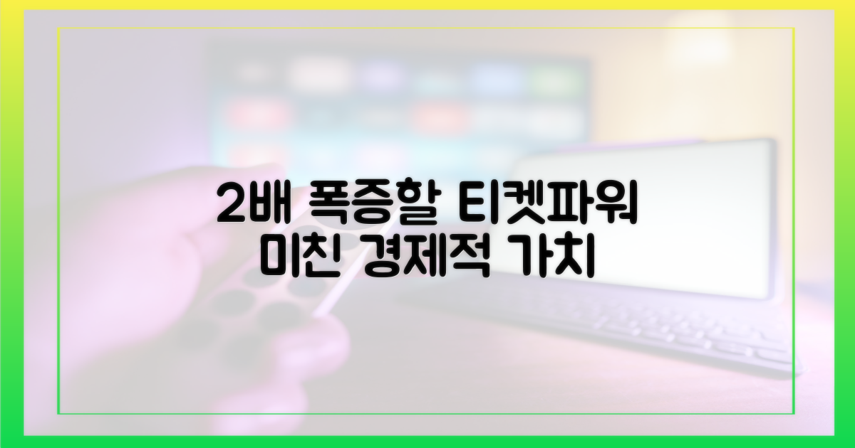2배 이상 폭증할 경제적 가치와 티켓 파워