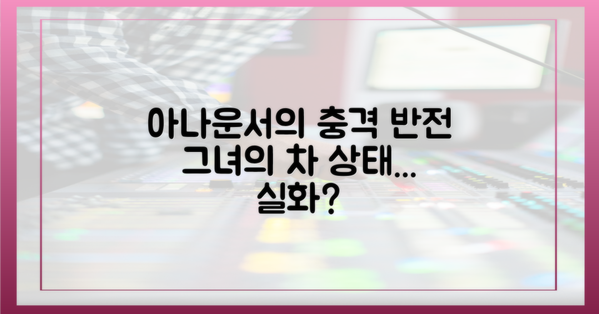아나운서의 이미지 vs 반전의 차 상태