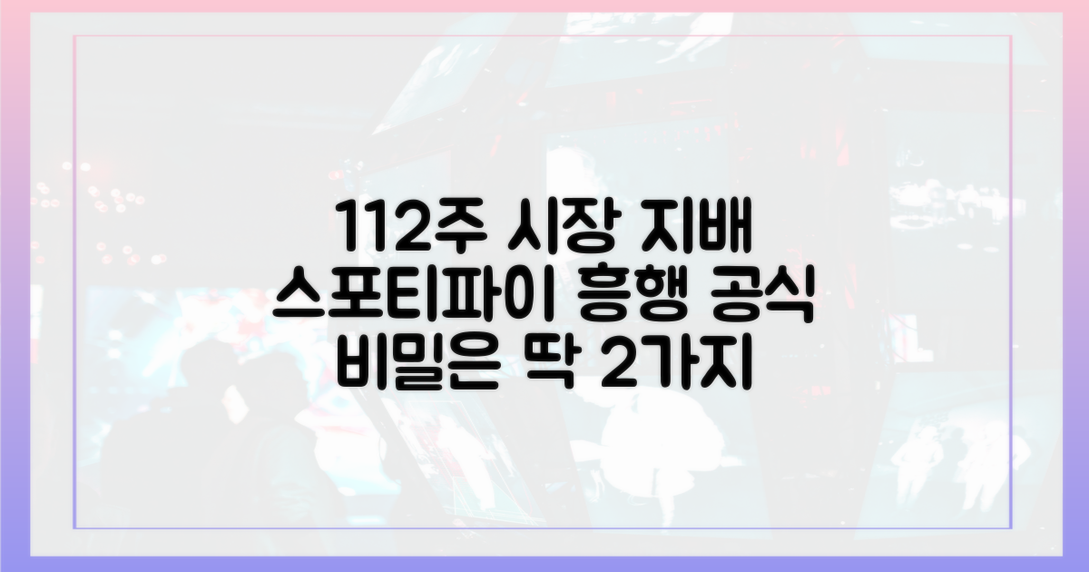 스포티파이 112주, 2가지 흥행 공식