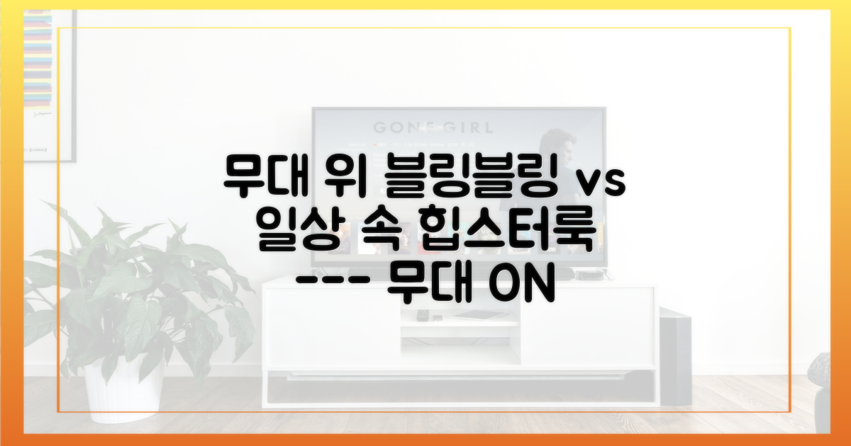 무대 위 화려함 vs 일상 속 힙스터룩