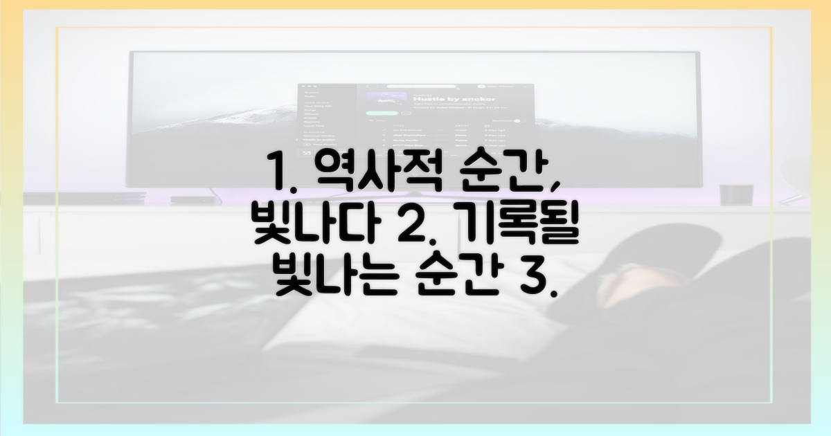 빛나는 순간, 역사에 기록되다
