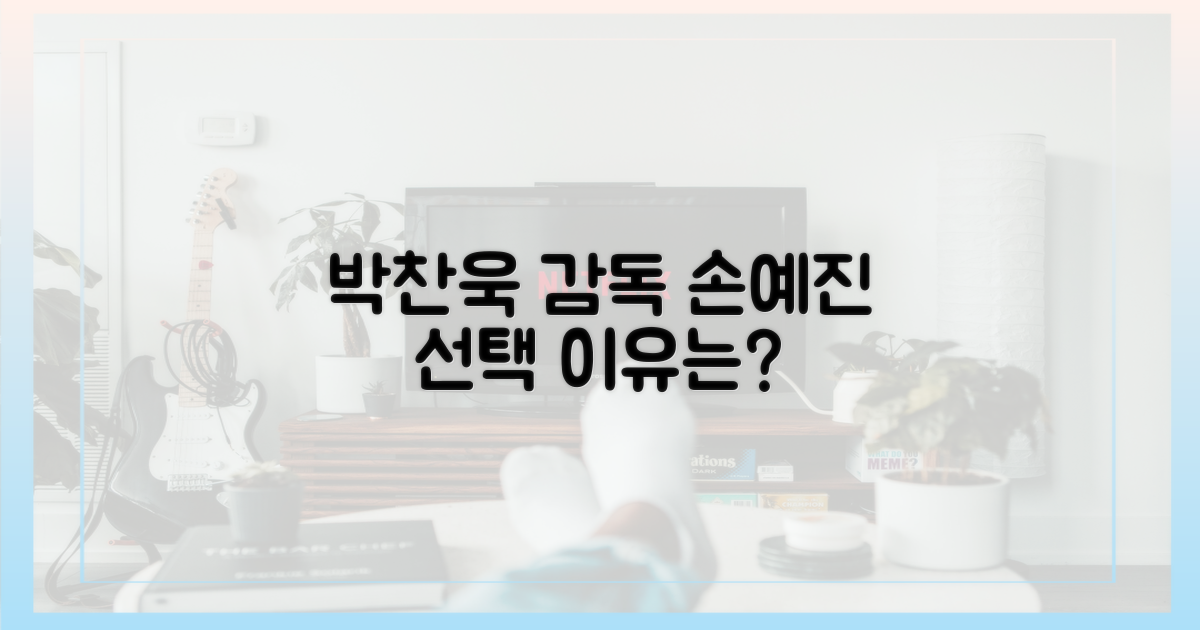 박찬욱 감독, 손예진 선택 이유는?
