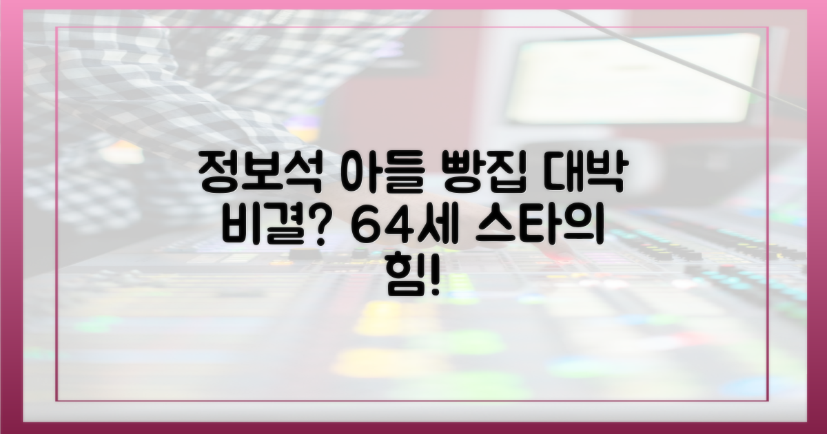 64세 정보석, 아들 빵집 대박 이유는?