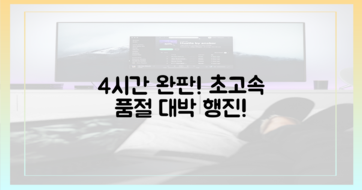 4시간 만에 초고속 매진