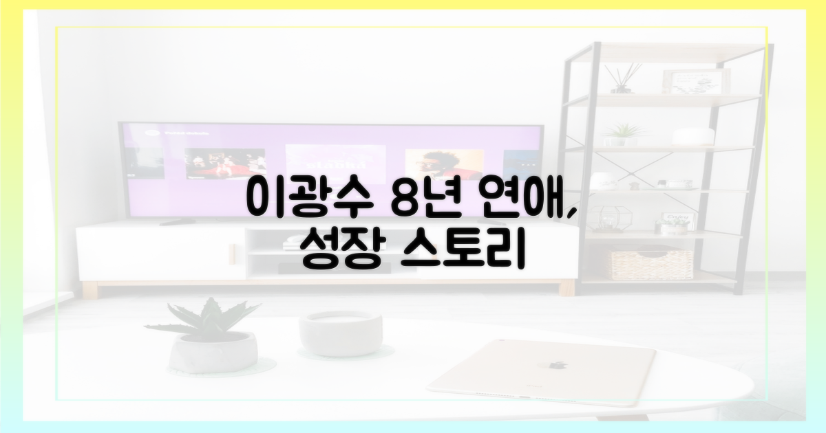 ♥이광수 8년 연애, 성장에 미친 영향은?