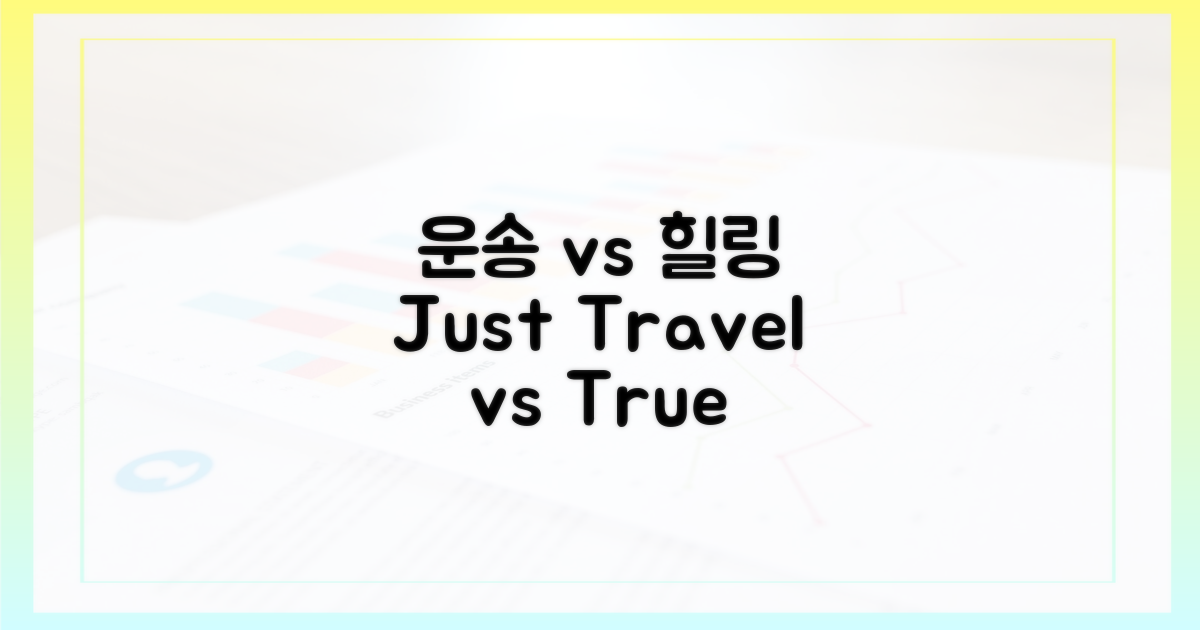 단순 운송 vs 힐링 경험