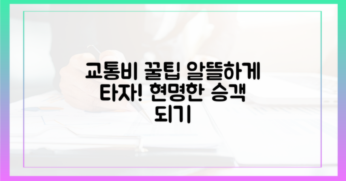 현명한 승객, 알뜰 교통비 팁