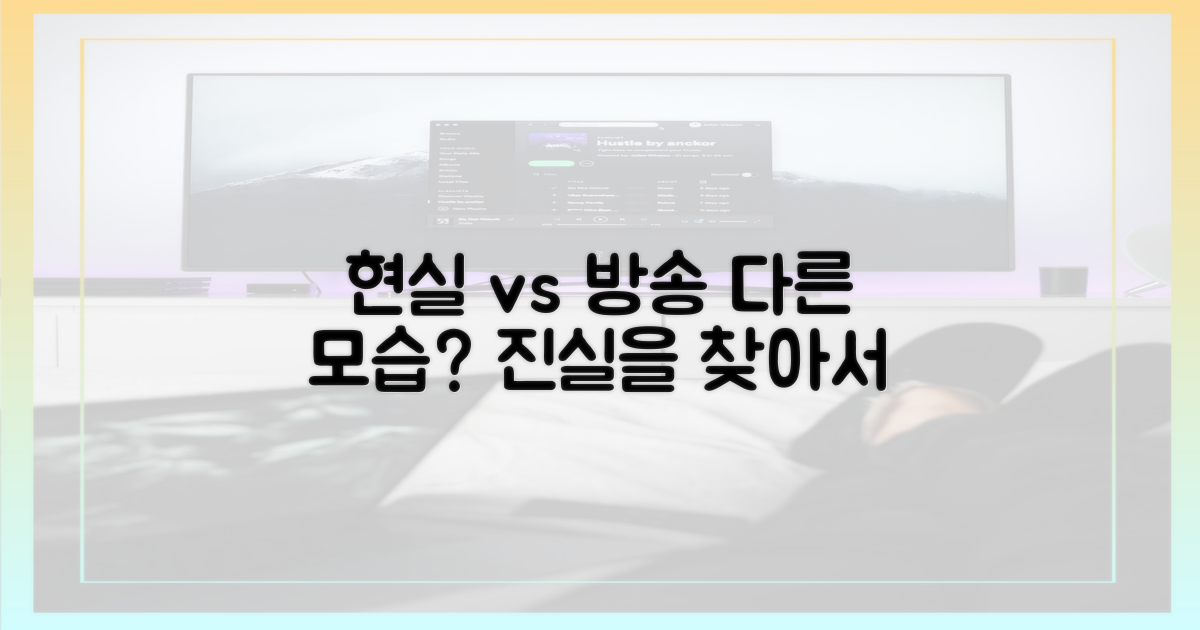 현실과 방송 사이