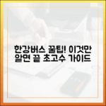 놀라운 한강버스 고수 비법! 선착장, 셔틀, 편의시설 총정리