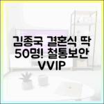 김종국 '철통보안' 결혼식, 딱 50명! 누구 왔나?