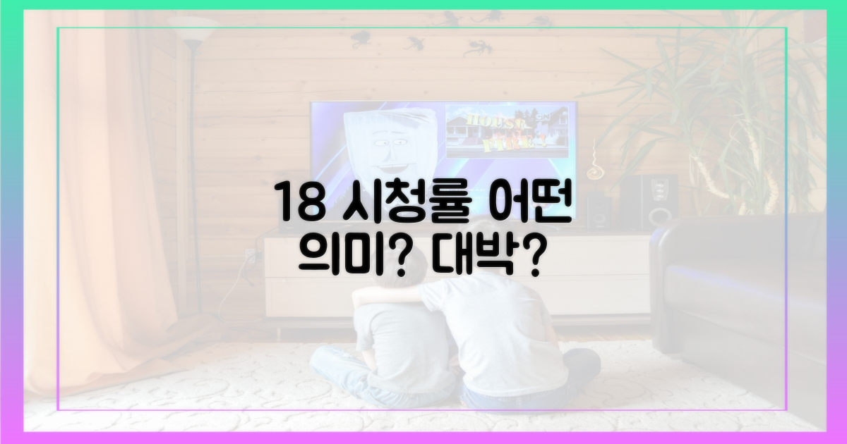 시청률 18%의 의미는 무엇일까?