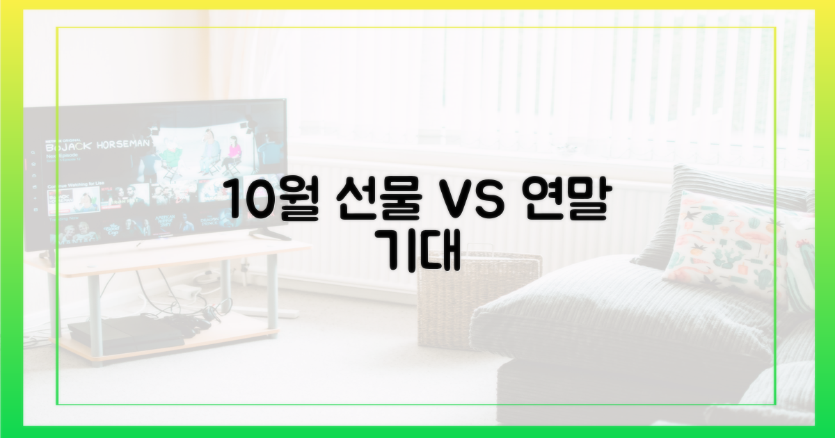 10월의 선물 vs 연말 기대