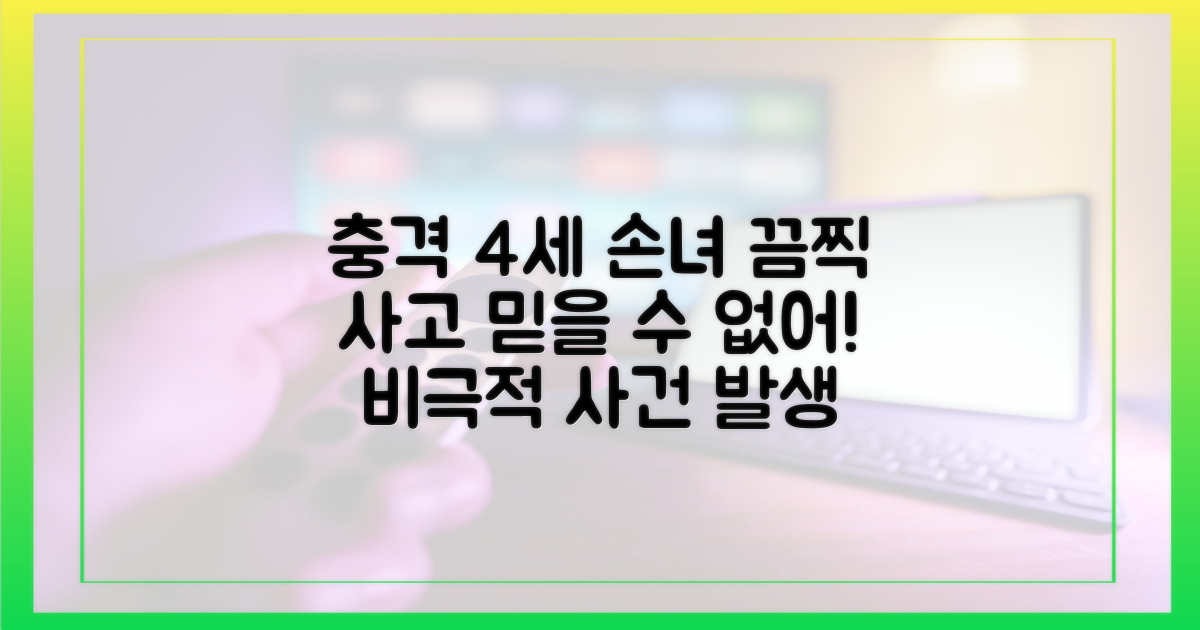 4세 손녀 끔찍 사고