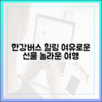 한강버스: 여유와 힐링 선사하는 놀라운 선물!