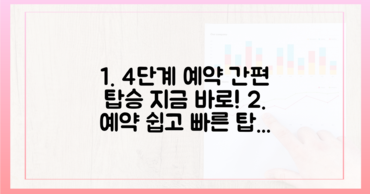 4단계 예약 방법, 간편하게 탑승