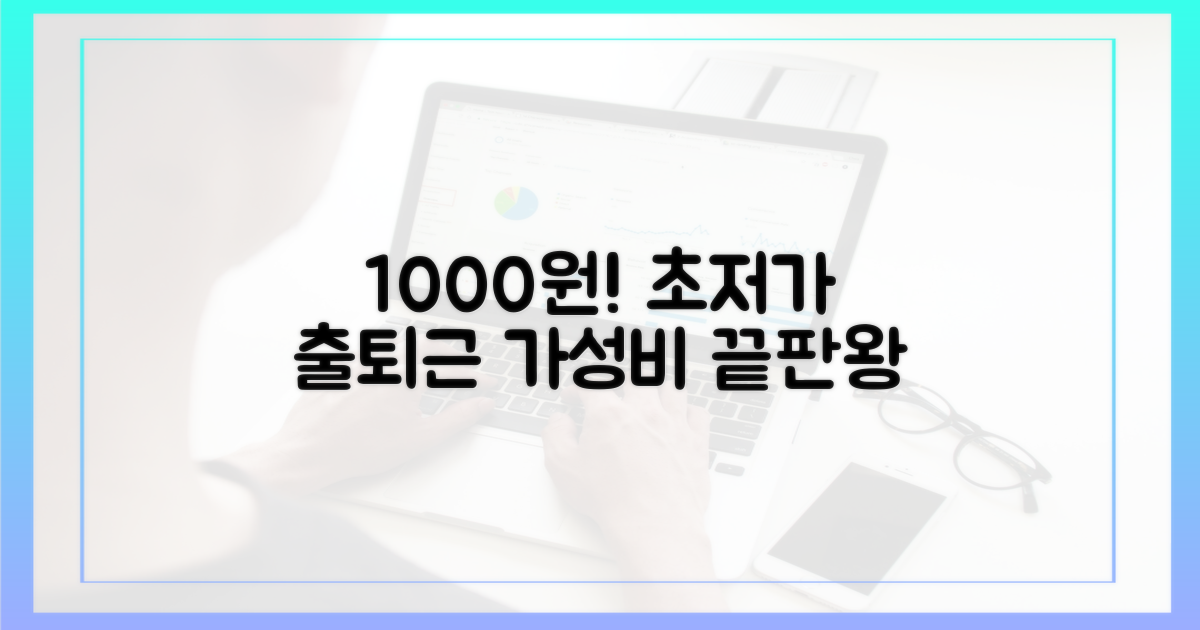 1000원! 저렴한 출퇴근