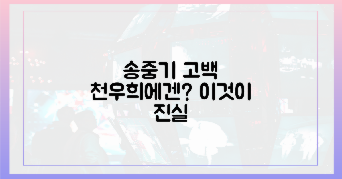 송중기 고백, 천우희에겐?