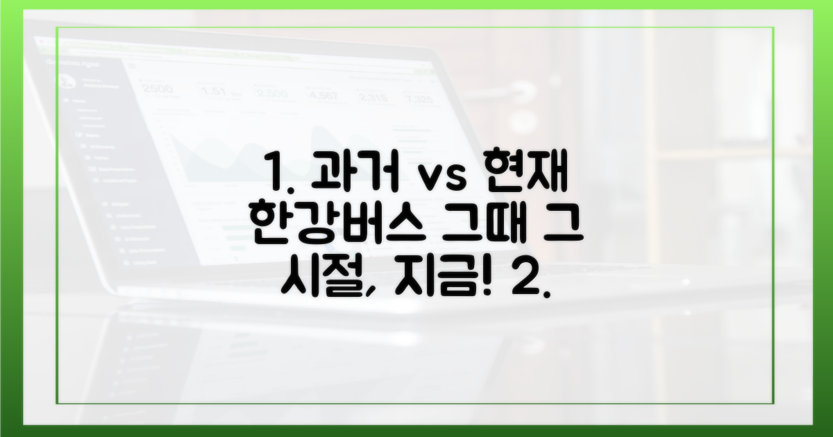 과거 vs 현재 한강버스