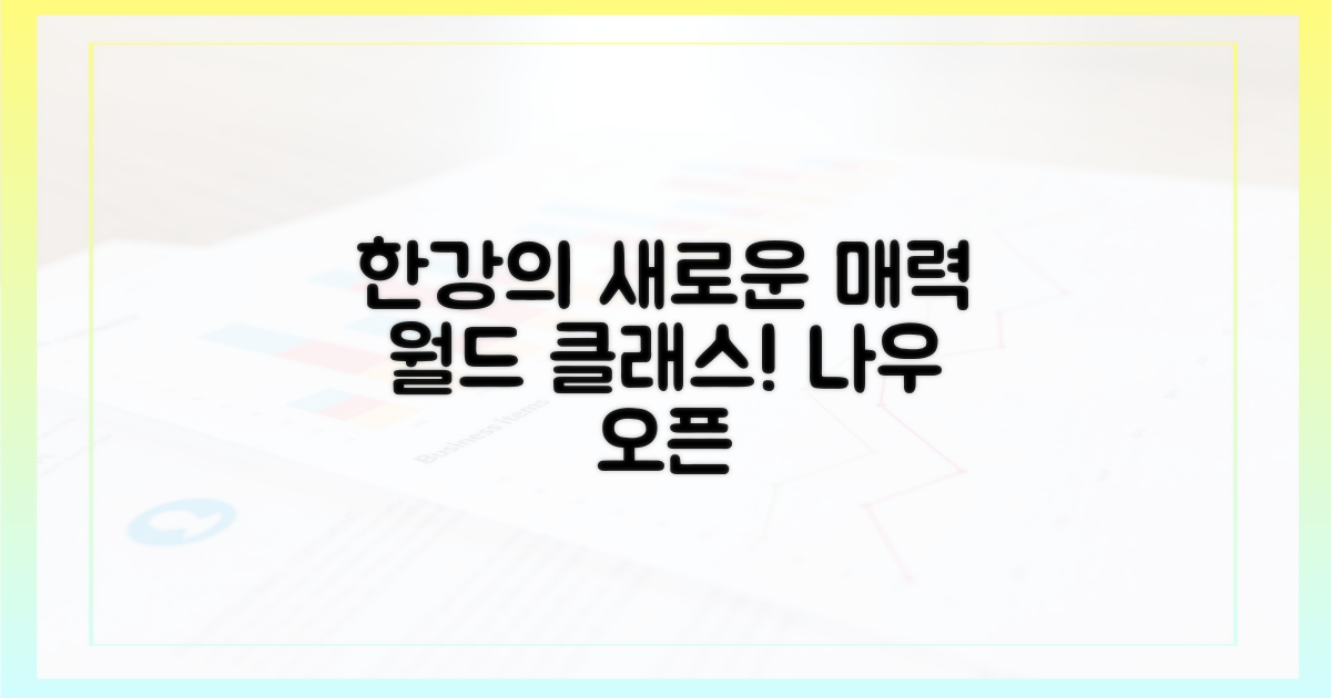 세계적 수준, 한강의 새로운 매력