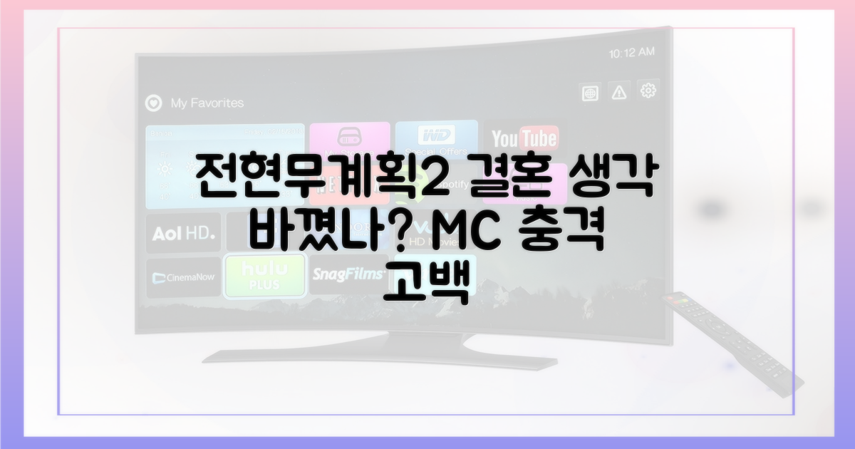 전현무계획2' 출연, 결혼 생각 변화?