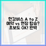 한강버스 예약 vs 현장 탑승: 초보 Q&A 완벽 가이드