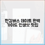 한강버스 데이트 완벽 가이드: 포토 스팟&맛집 동선