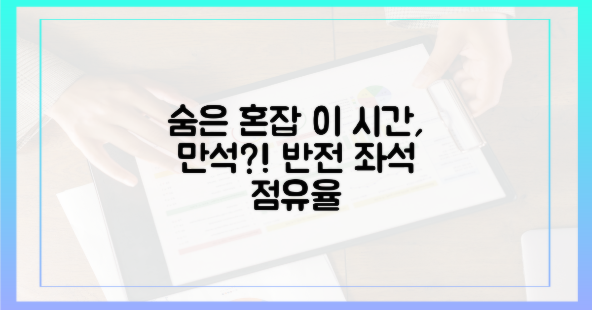 숨겨진 혼잡, 의외의 시간대 좌석 점유율