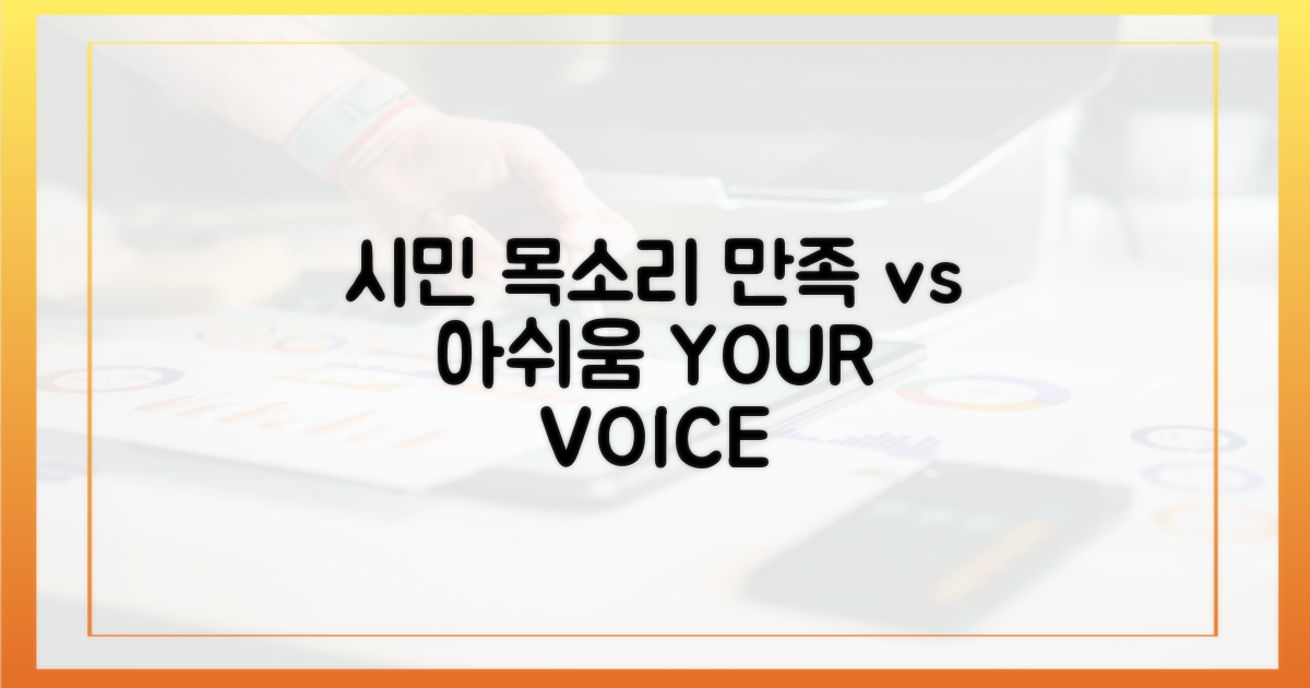 시민 목소리: 만족 vs 아쉬움