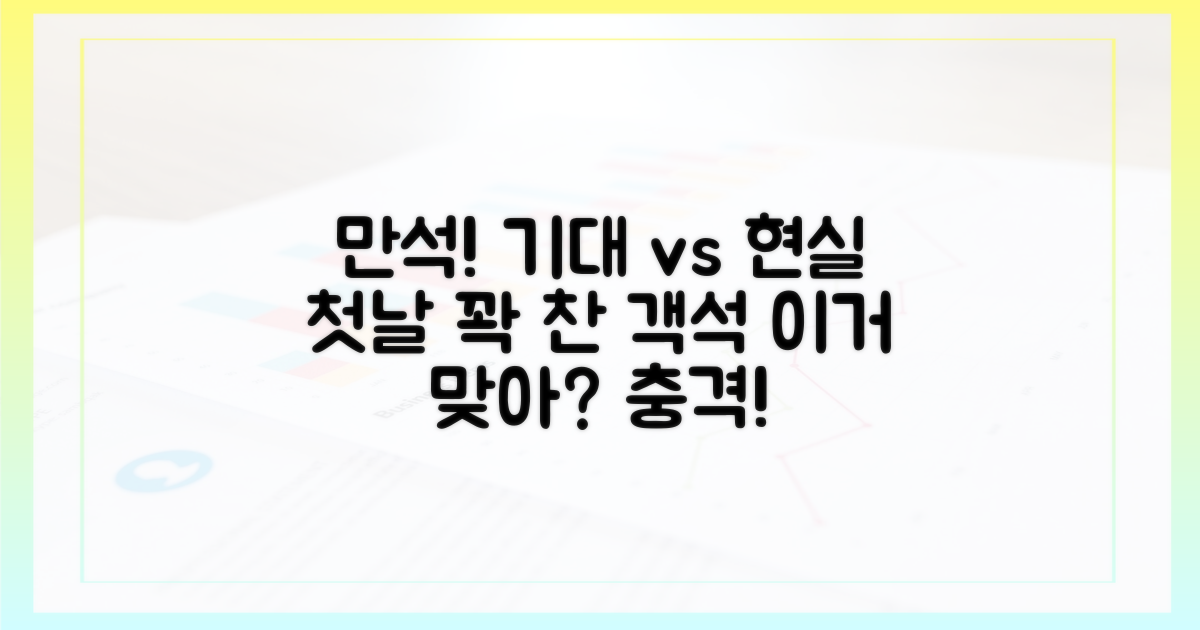 기대 vs 현실: 첫날 만석 행진