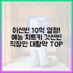 이선빈 10억 열정! 예능 직장인 대활약